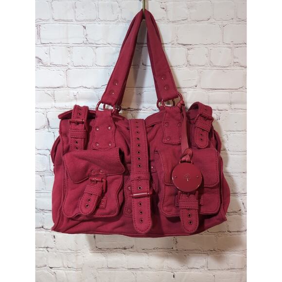 GAP x Mulberry Roxanne Red Jersey Handbag Collab Rare...